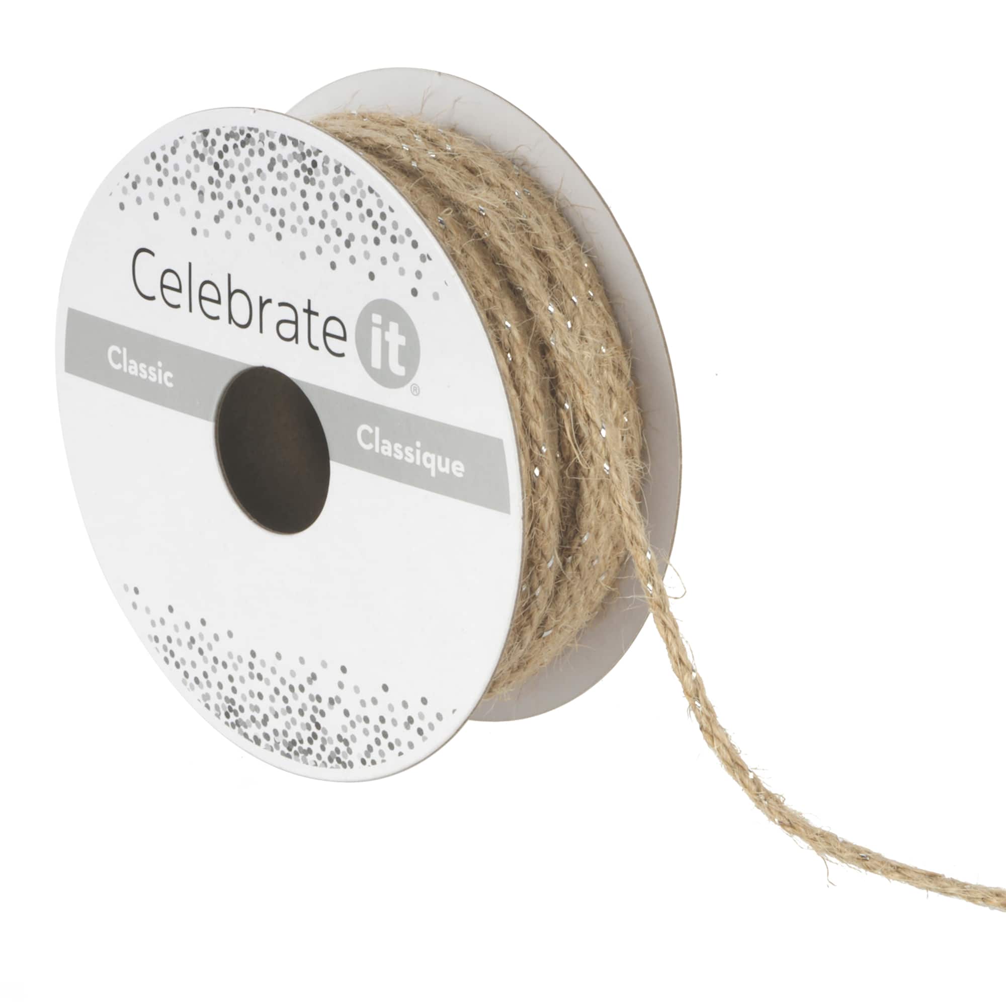 12 Pack: 0.15" x 10yd. Metallic Jute Trim Ribbon by Celebrate It®
